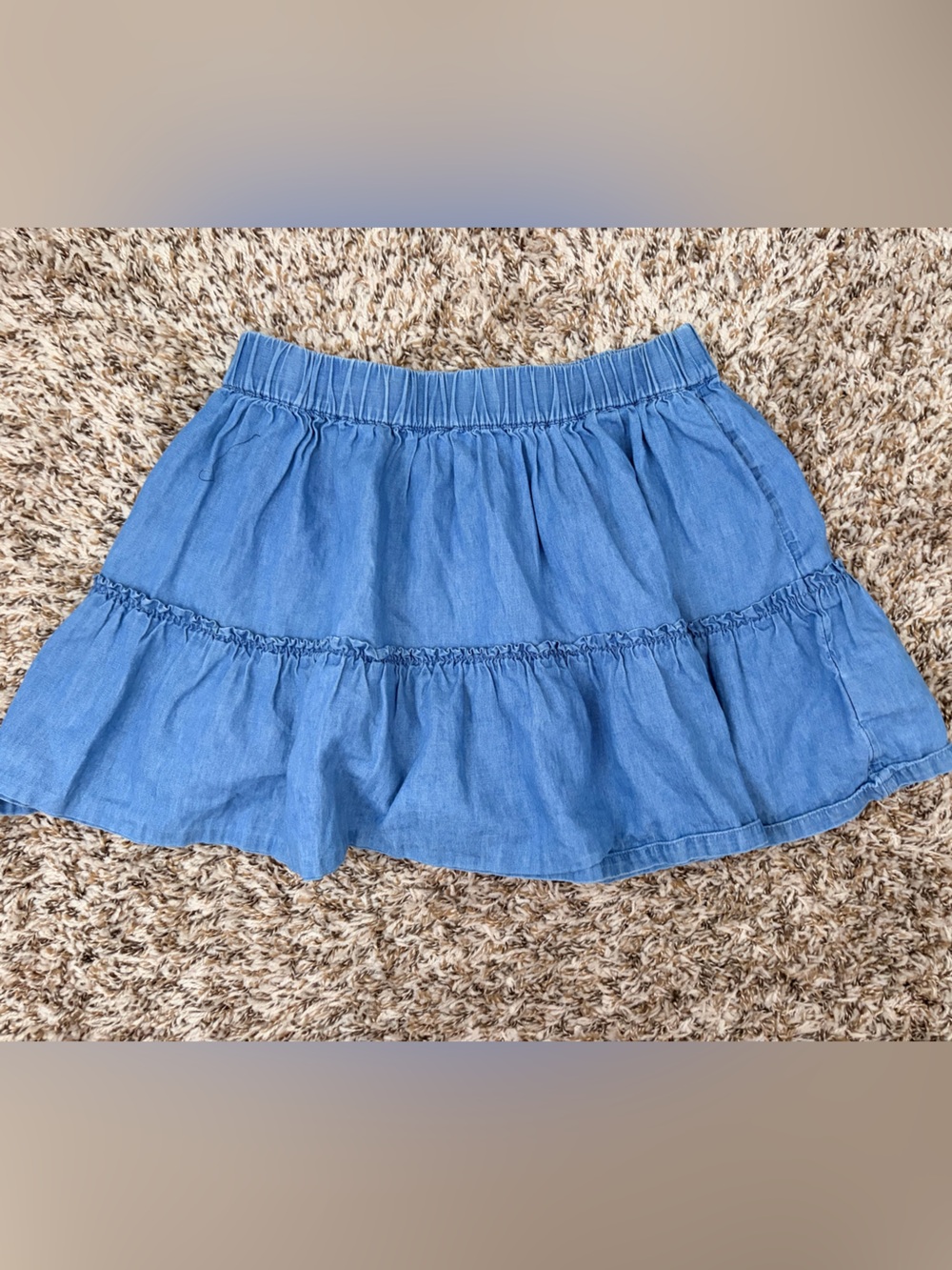 GAP Light Blue Tiered Elastic-Waist Women’s Skort
